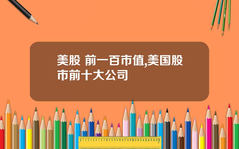 美股 前一百市值,美国股市前十大公司